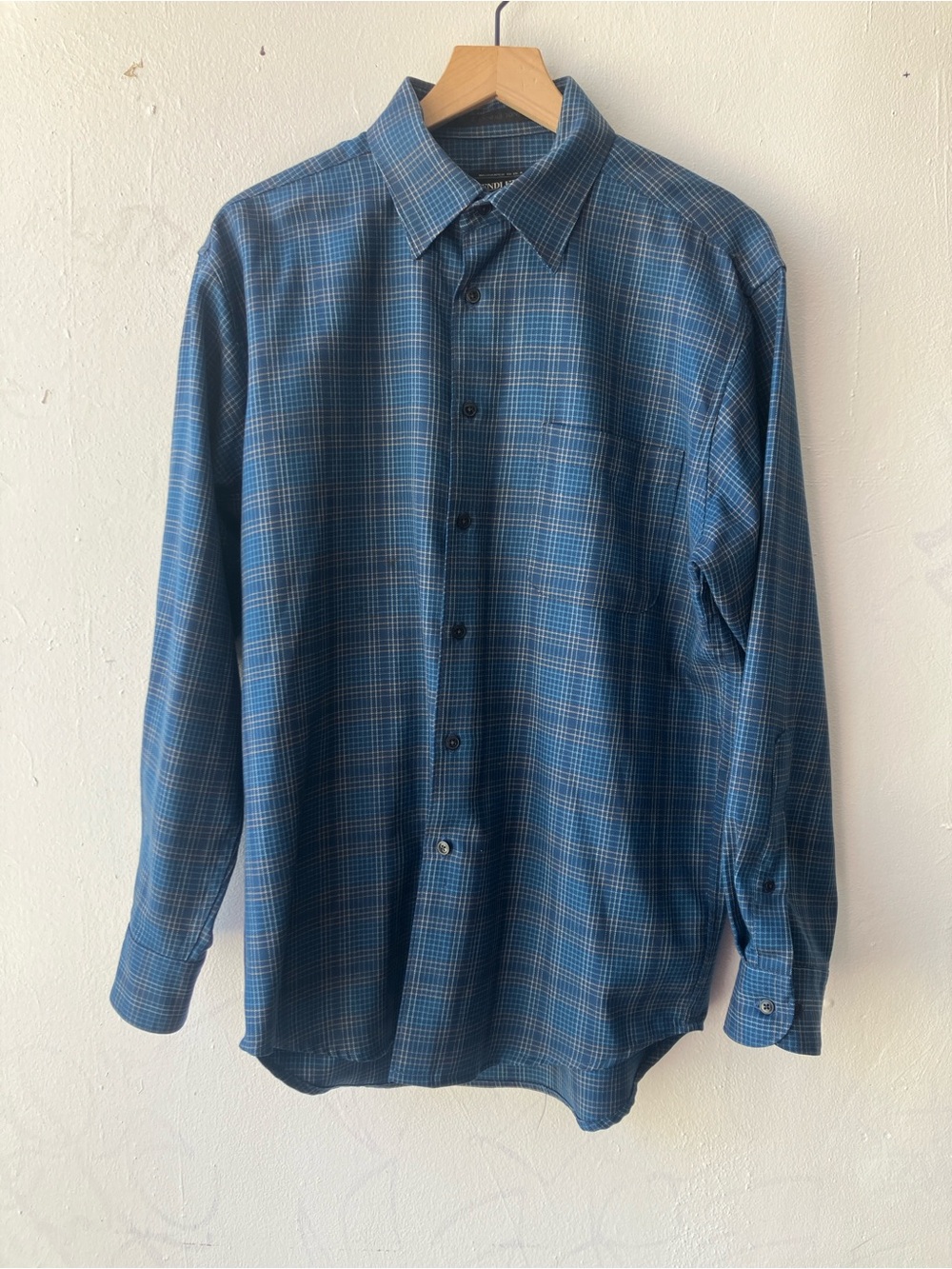 Pendleton Blue Plaid Long-Sleeve Button-Down Shirt